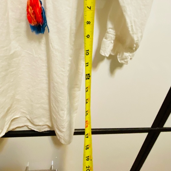 America & Beyond Festive Boho Beach Tunic coverup with tassels - Picture 7 of 10